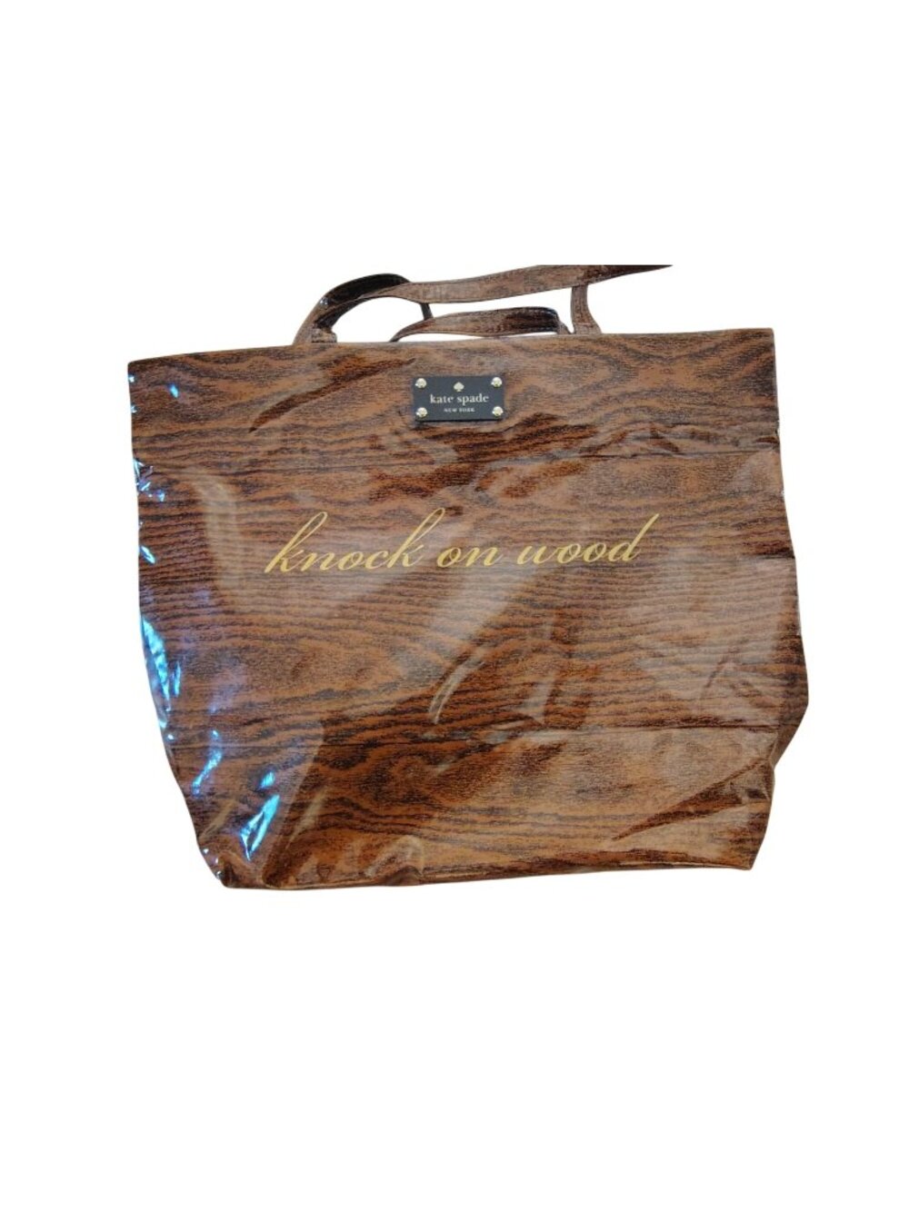 Kate Spade Bon Shopper Daycation Wood Shoulder Bag Purse Knock on Wood w/Tags